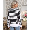 Allifewithu Womens Striped Sweaters Long Sleeve Crew Neck Pullovers Cute