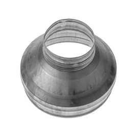 8" to 4" Inch / 200 to 100 mm Round Galvanized Steel Duct Reducer - Duct Fitting - Pipe Increaser Reducer - Metal Tube Reducing Coupling for Drain, Waste and Ventilation (8 to 4 Inch)