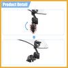 Partuto 37cm Motorcycle Windshield Motorcycle Wind Deflector Clear Lens Adjustable