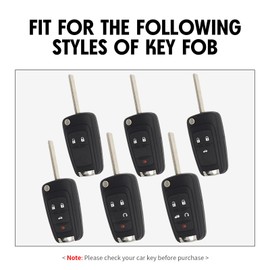 WORCAS Key Fob Case Carbon Fiber Pattern Silicone Cover Compatible with Buick Allure Allure Cascada Enclave Encore Lacrosse Regal Verano Universal Button Keyless Entry Remote