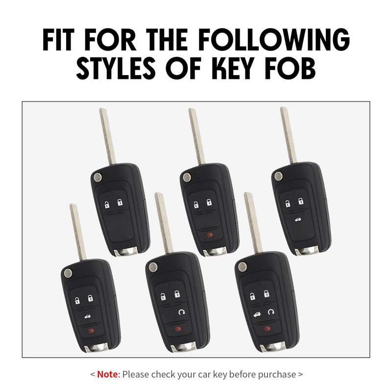 WORCAS Key Fob Case Carbon Fiber Pattern Silicone Cover Compatible