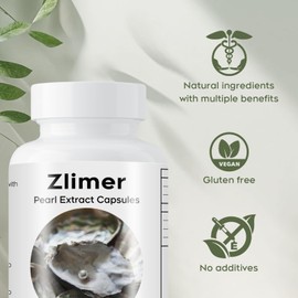 Organic Pearl Powder Capsules 1500mg | Natural Calcium, Amino Acids | Pure Pearl Extract for Enhanced Skin Radiance, Eye Health, and Nail Strength | Collagen Peptide | Non-GMO, Vegan, 60 Capsules