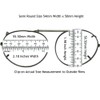 Semi Round Polarized Clip On Sunglasses (Dark Bronze-Polarized Amber Lens,