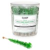 Green Rock Candy Sugar Sticks - Green Apple Flavored -