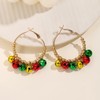 Jingle Bells Big Hoop Earrings 14K Gold Plated Christmas Bells