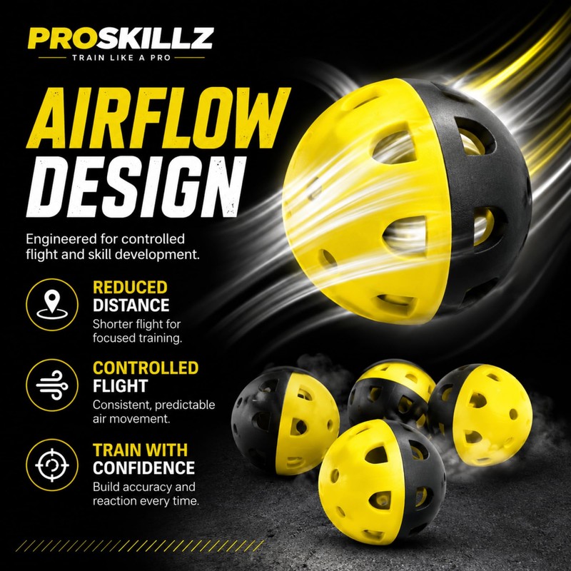 PROSKILLZ® FLIGHTSYNC™ Golf Practice Air Balls – 16 Pack Lightweight