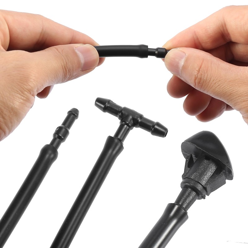 X AUTOHAUX Front Windshield Washer Nozzles Kit 76810-SWA-E01 76810-S2A-A013 for