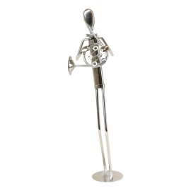 Decorative Hand Made Recycled Metal Tuba Instrument Player Musician Statue