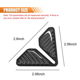 DUSCOKE 2PCS Car Door Corner Protector Edge Guards, Carbon Fiber Anti-Collision Trim Strip, Anti-Scratch Auto Door Safety Sticker, Sedan Exterior Decorative Accessory for RV Truck SUV (Black)