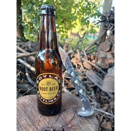 American Railroad spike Vintage USA Railroad Spike Bottle Cap Opener Hand Forged Dragon Scale Twist