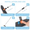 Floor Scrub V Brush with Long Handle 4 in 1
