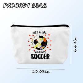 Sisadodo Football Lovers Travel Makeup Gift Bag for Women Girls Football-Themed Toiletry Storage Bag for Football Fans Girls Birthday Graduation Gifts Bags for Sports Lover Cosmetic Bag Organiser