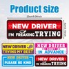 4pcs New Driver Magnet, 9.06x3.15 Inch Reflective Magnetic Novice Driver