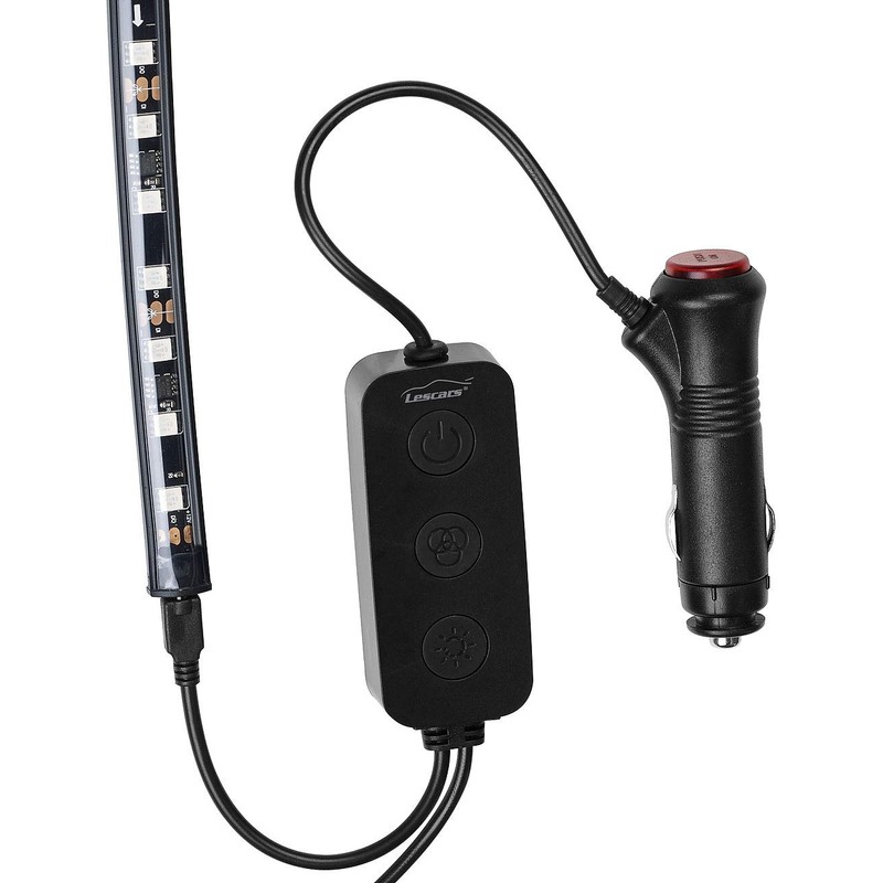 Lescars Car LED: Set of 4 Car LED RGB Strips