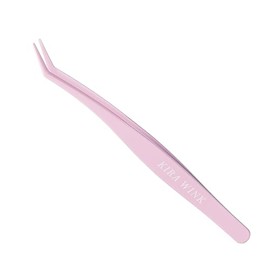 KiraWink Tweezers Round Tapered Metal Feather Tweezers High Precision False Eyelash Tweezers Professional Hair Beginner Tool
