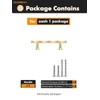 JIASENBAO Brushed Gold Cabinet Pulls 3" Hole Center 20 Pack
