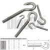 DIOS24 Pack of 10 Hook Screws with Right Thread M6