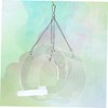 VILLFUL Round Hanging Bird Feeder Transparent Acrylic Feeding Bowl for