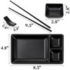 Pumtus 16 Piece Japanese Sushi Plate Set, Melamine Sushi Serving