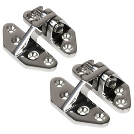 Ship RV Accessories Yacht Hardware Marine Hatch Hinge Heavy Duty Long Reach 316 Marine Grade Stainless Steel Hinge with Removable Pin 2.75" x 2.6" (2PC)