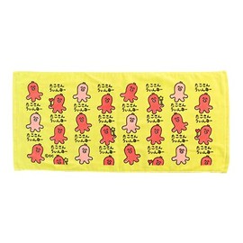 Okutani Corporation Oekaki-san Series Face Towel, Takosan Winner, 100% Cotton