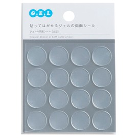 Iida Sangyo GRTM001 G・E・L Wall Seal, Peel and Stick Double-Sided Gel Seal, Round Shape, 0.8 inch (2 cm) Diameter, Clear