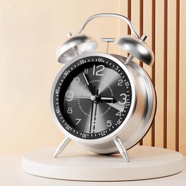 YYDS Wake Up Clock, Stylish, Tabletop, Cute, Loud Volume, Vibration, Absolutely Wake Up Clock, Stylish, Analog, Loud Rings, Double Bell, Nordic Interior, Alarm Clock, Multifunctional, Simple, Easy to