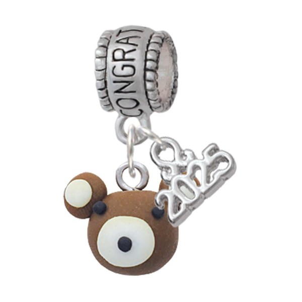 Delight Jewelry Fimo Clay Teddy Bear - Silver-tone Congratulations Charm