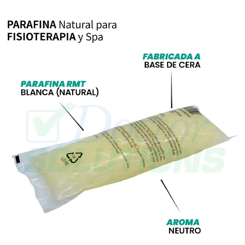 Parafina Rmt Blanca Sin Aroma (natural) Para Fisioterapia Paquete de
