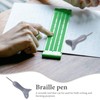 Healvian Braille Stylus Saddle-Shaped Braille Slate Stylus Plastic Braille Pen