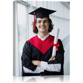 2024 Graduation Gifts for Her/Him, Canvas Prints with Your Photos for Your Precious Classmates, Custom Graduation Gifts Framed Canvas Wall Art for Bedroom, Living Room, Farmhouse Decor (16"X20")