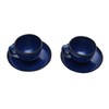 NOVICA Artisan Handmade Ceramic Cups Saucers Blue from Bali Pair