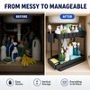 2-Tier Under Sink Organizer with Pull-Out Drawer & Hooks