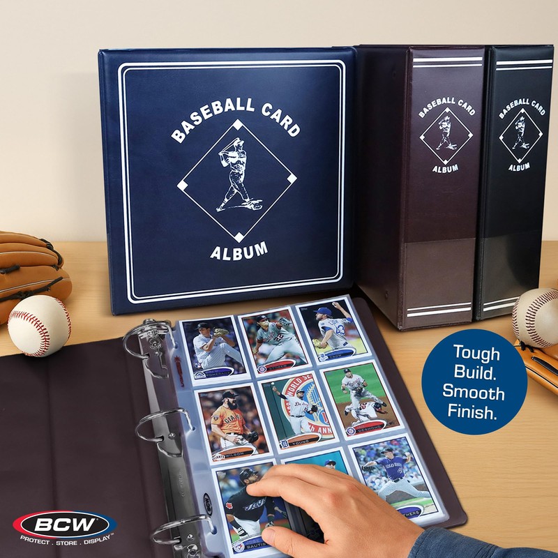 BCW Supplies 3" Baseball Album - Burgundy | Durable Binder