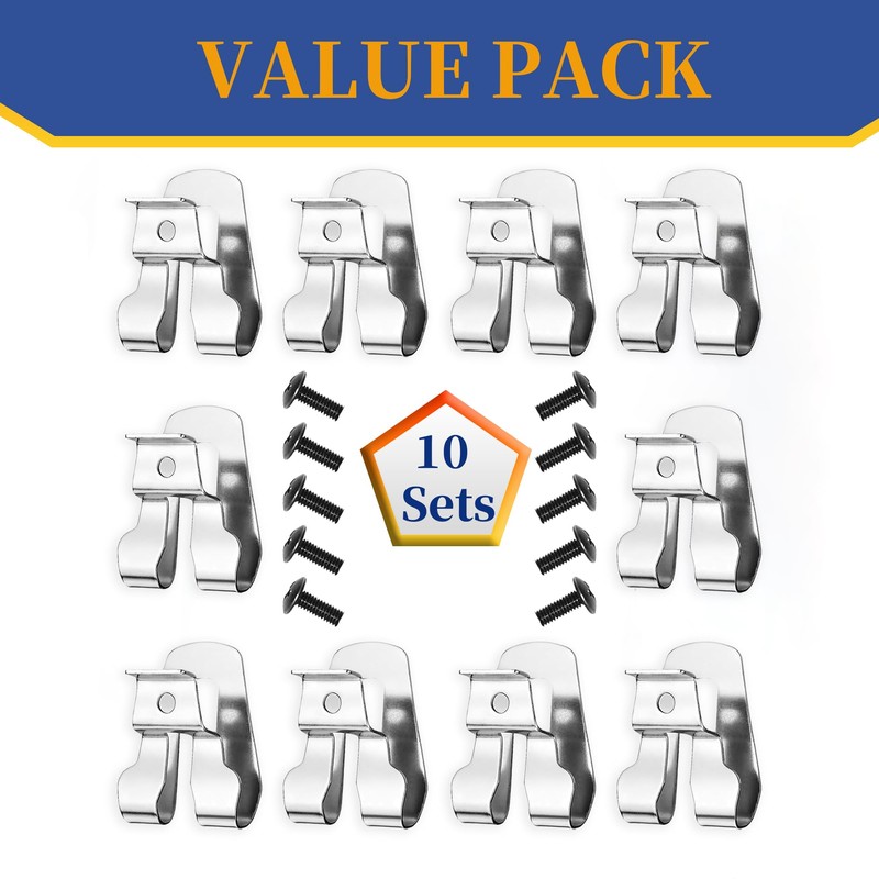 10-Pack Belt Clip with Screws, Replacement for Ryobi 633586002 and