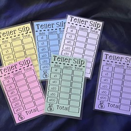 Laminated Teller Slip - Color: Yellow