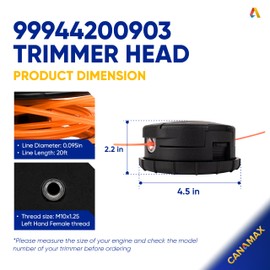 Canamax 99944200903 Speed-Feed 450 Trimmer Head Compatible with Echo SRM-266 SRM-266S SRM-266T SRM-266U SRM-280 SRM-280S SRM-280T Replaces X047000940 Pack of 2
