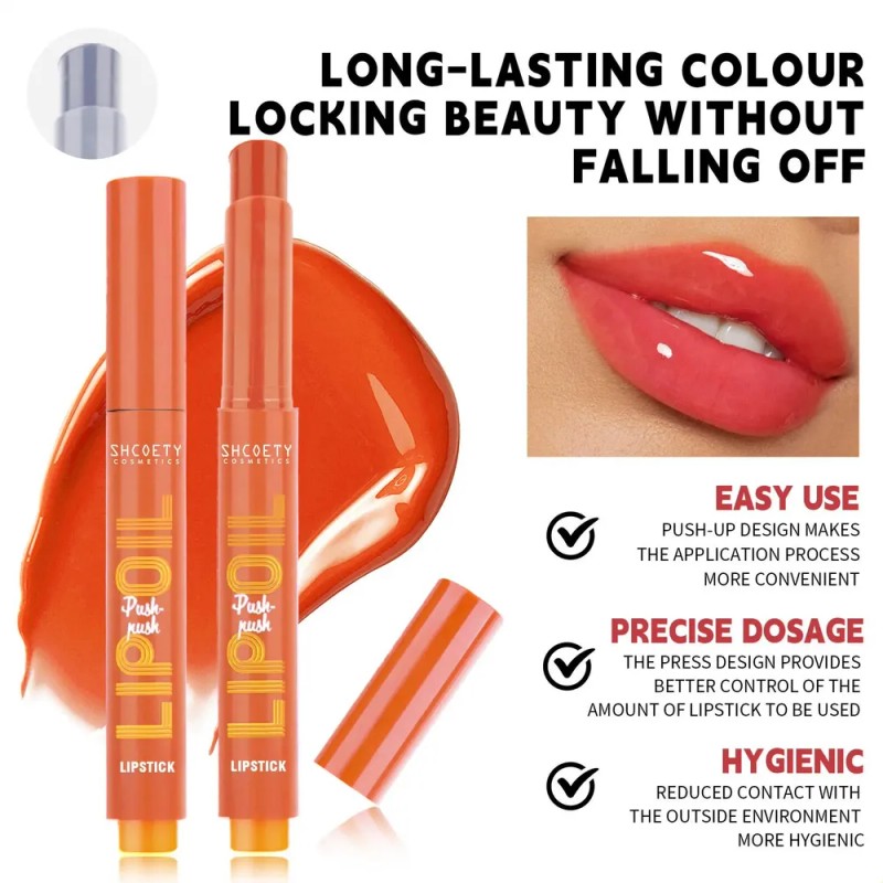 Shcoety Cross-border Press Lipstick Set Solid Water Gloss Li