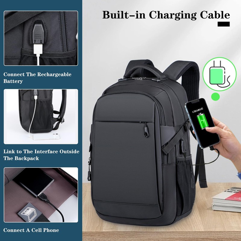 Long Keeper Travel Laptop Backpack Work Bag for Men Women