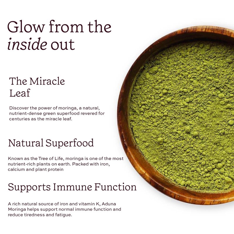 Aduna Organic Moringa Powder | 100% Pure Moringa Leaf for
