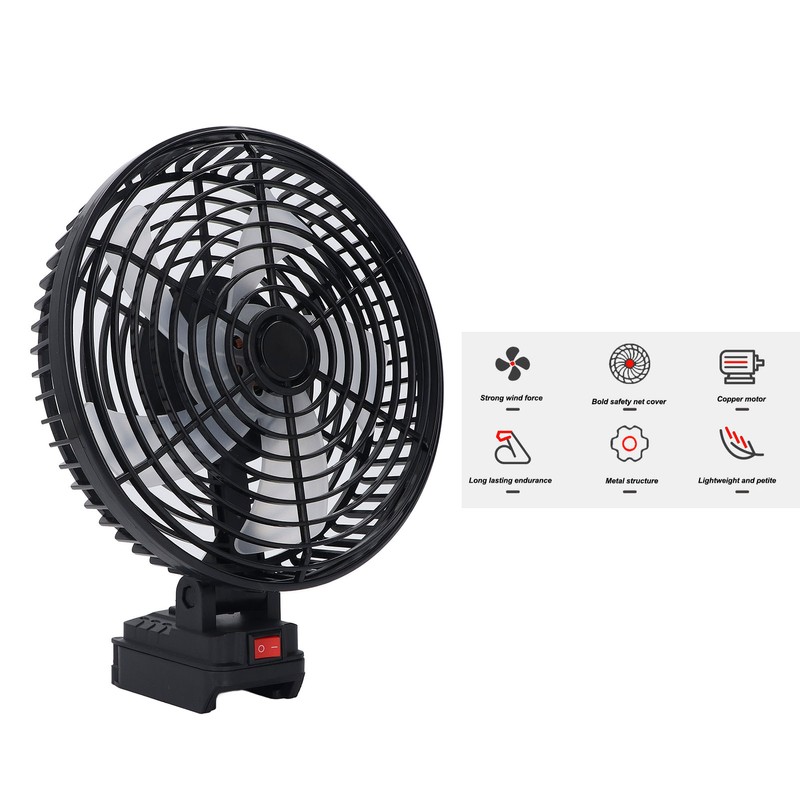 8in Electric Fan 5 Blade Portable Lithium Battery Powered Fan