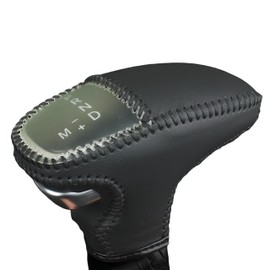 RANXIZY Leather Gear Shift Knob Covers for Dodge Charger Challenger 2015-2023 and Dodge Durango18-23,Carbon Fiber Leather Hand-Stitched Shifter Sleeve