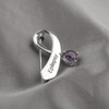 CENWA Epilepsy Disease Purple Ribbon Brooch Pin Epilepsy Awareness Gift