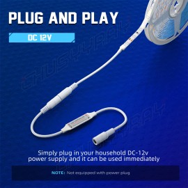 CHUSYYRAY Outdoor 16ft Waterproof LED Tape Light 12V for Pool Boats Vehicles IP65