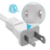 Yeatel Cable De Extensión De Alimentación De 2 Clavijas De