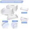 Exquilnova 2PCS 3 Tier Clear Pencil Case,Stackable Pencil Box with