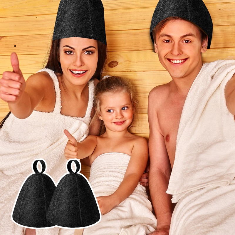 Pack of 2 Sauna Hat, Felt Men's Hat, Sauna Hat,