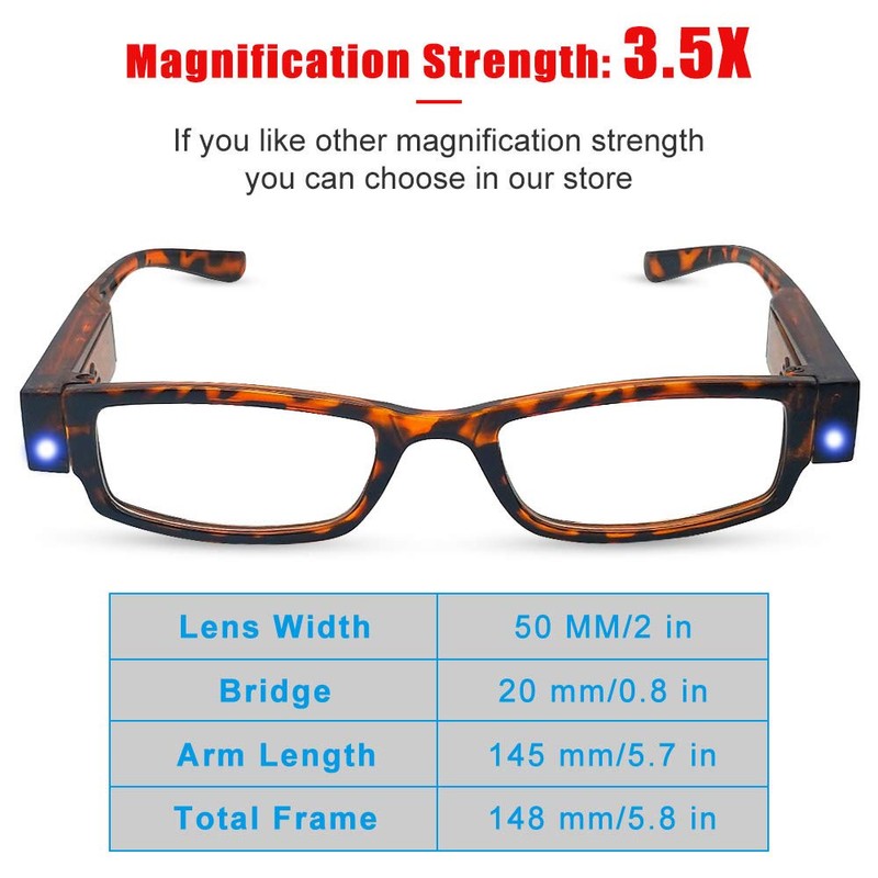 DuanMei Led Readers for Men and Women Magnifying Glasses with