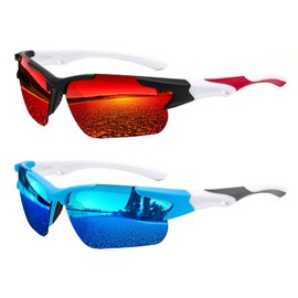 YuJian Sports Sunglasses for Men Women Youth Polarized Sunglasses for Baseball Cycling Driving Fishing Running Golf Glasses