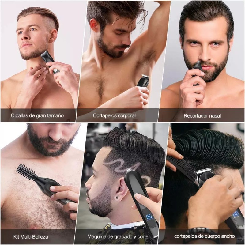 Bedee Rasuradora Barba Eléctrica Afeitadora Hombre 13 En 1